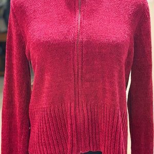 Charter Club Vibrant Red Chenille Cardigan